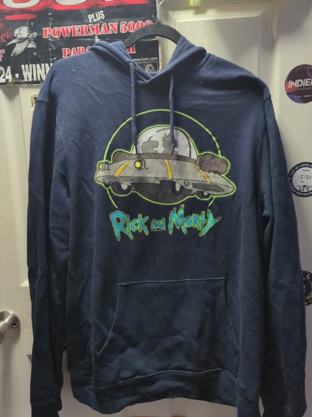 Rick And Morty Hoodie Comedy Network Old Navy Sweatshirt Pullover Black Space XL